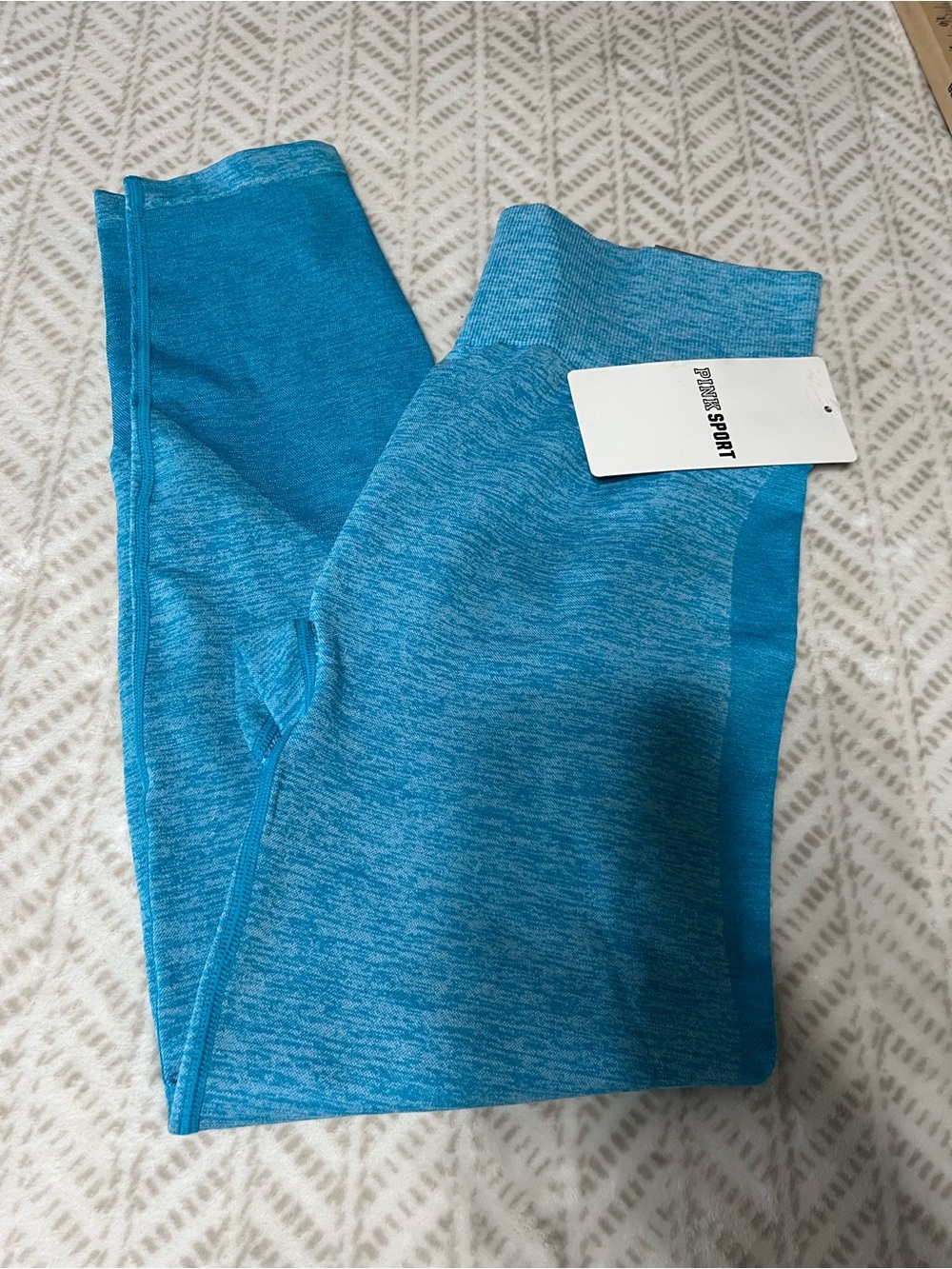 PINK Victoria's Secret Bright Teal Heather Woman Large Leggings